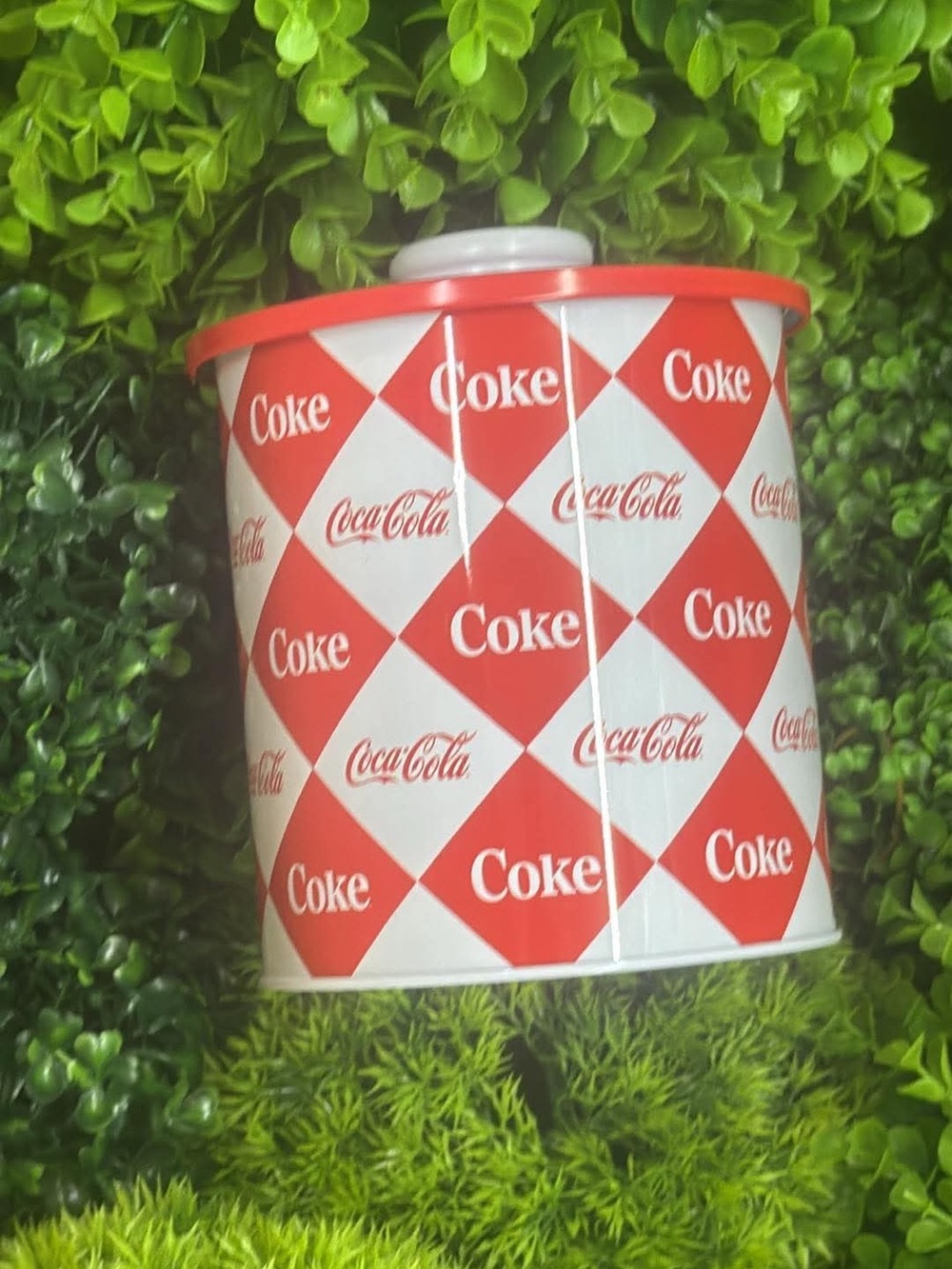 Coca Cola Red & White Checkerboard Party Tin